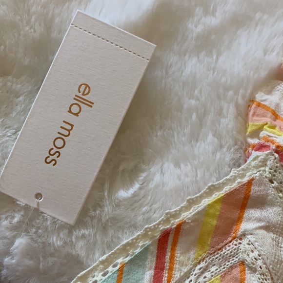 New Ella Moss Sammy Stripe Ruffle Tank top - Picture 6 of 8